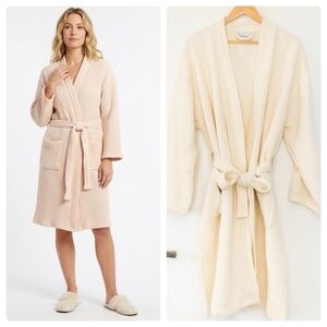 Ettitude Waffle Bamboo Cream Robe